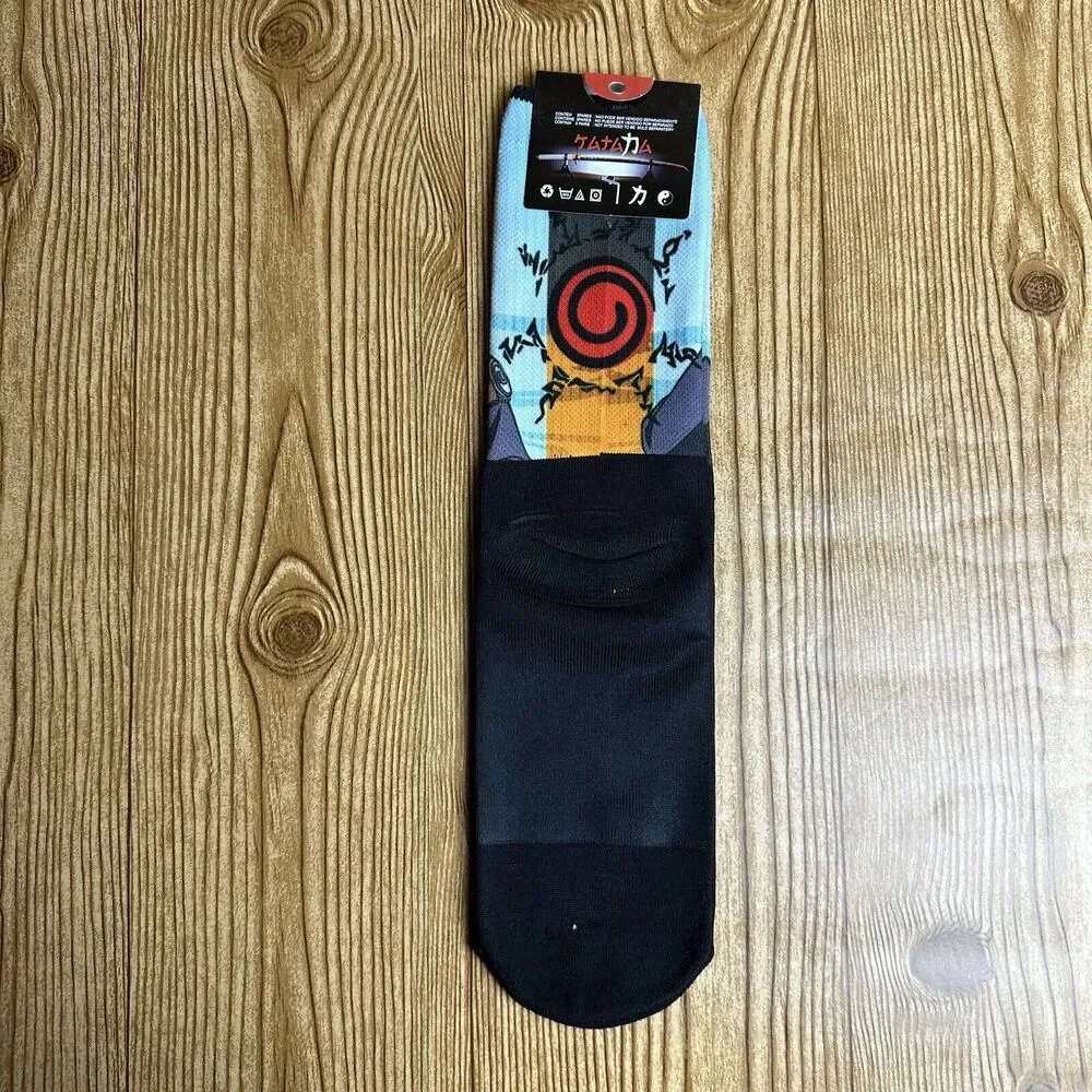 Naruto Shippuden Crew Socks One Size Midcalf‎  Unisex Anime Manga Ichiraku Ramen